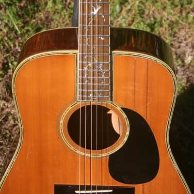 1970s Morris W100D B. Rosewood Jacaranda Body, Tree of Life, Solid Spruce Top, Pick up +Hard Case image 4
