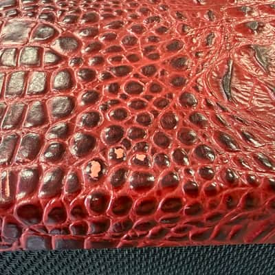 Mesa Boogie 4x12 4FB Oversized Recto Cabinet- Custom Red Crocodile Tolex 2007 - w/cover + casters image 14