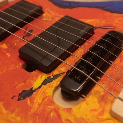 Lignum Single Cut Guitar 2024 Hand Painted Clear Satin image 4