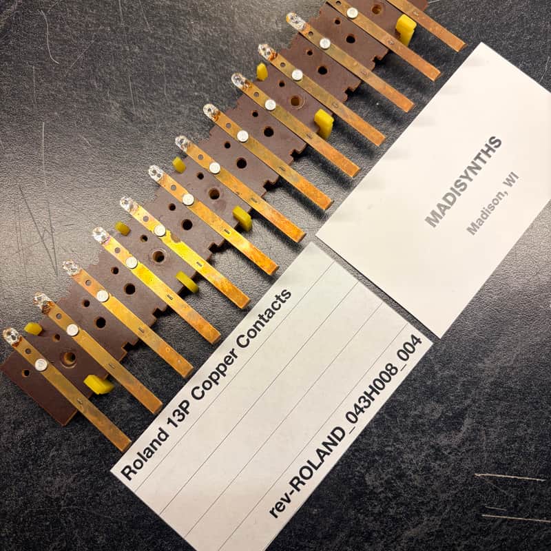 ORIGINAL Roland Replacement 13P Copper Contacts (043H008) for Jupiter-8, Jupiter-6, Juno-6, Juno-60, System-100M, etc image 1