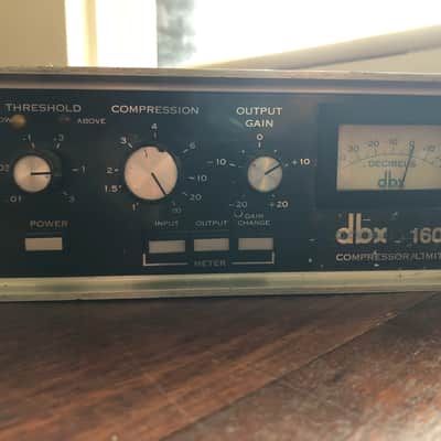 Pair of Vintage dbx 160 (VU) Compressor / Limiters — 1970s Black Face — Racked 2U image 3