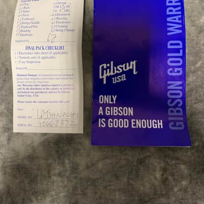 Gibson Warranty Card & Les Paul Inspection Tag 1998 image 1