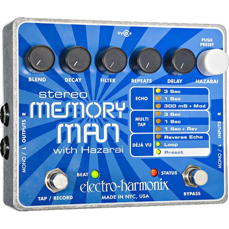 Electro-Harmonix Stereo Memory Man W/Hazarai Pedal image 1