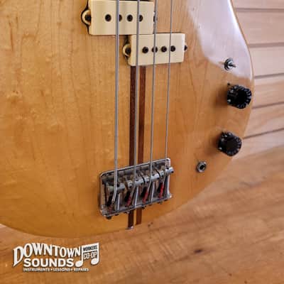 ALUMINUM NECK Early 80s Kramer DMZ-4000 Electric Bass with Kramer Hard Case - Natural, 9lbs 12oz image 5