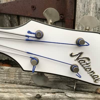 Rare 1961 Valpro National 85 4-string Bass  Res-O-Glas  w/OHSC White image 11