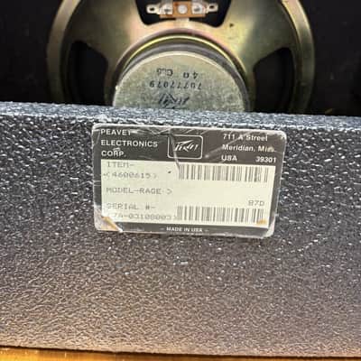 Vintage 1987 Peavey Rage 12-Watt Guitar Combo Amplifier - Silver Stripe, Made in USA (Josh Homme / QOTSA Secret Weapon) image 3