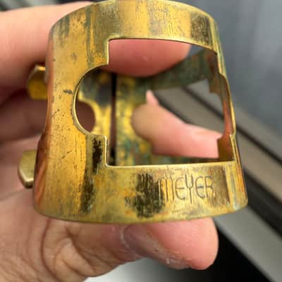 Vintage Meyer NY USA 5M Medium Chamber Baritone Sax Mouthpiece with matching Ligature and Cap image 19