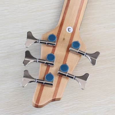 Cusyom 5 String Electric Bass, Hickory Top Ash Body, Maple Neck Through, 24 Frets Fingerboard image 6