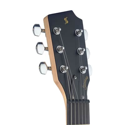 Stagg Silveray Series Electric Guitar - Black + Headphones Mini Amp image 4