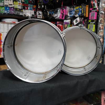 Vintage 1960s Rogers USA Chrome Timbales 13" & 14" No Stand image 3