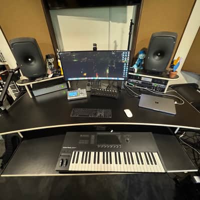 RAB Audio ProRak 88 Music Production Desk 2021 - Black with Almond Trim image 2