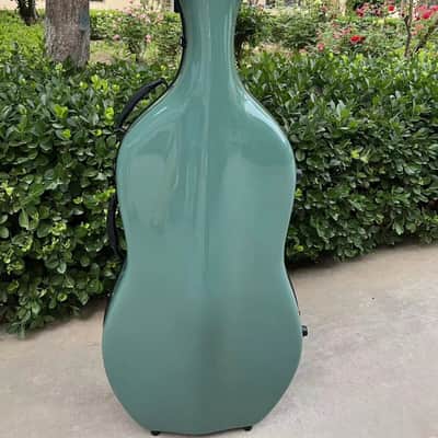 4/4 Cello Case Carbon Fiber Cello Box Carry for light green,free shipping image 2