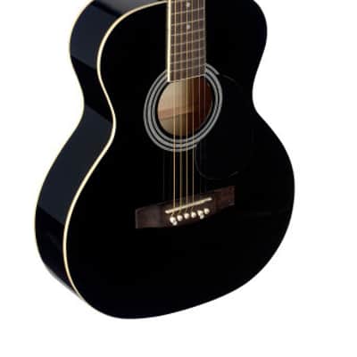 STAGG 4/4 Black Auditorium Acoustic Guitar With Basswood Top image 1