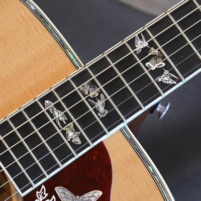 Minty! 2023 Gibson Custom Shop Hummingbird Custom Koa Dreadnought Acoustic Guitar Natural + COA OHSC image 9