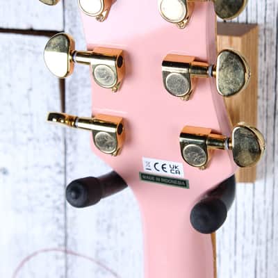 Gretsch G5021E Rancher Penguin Parlor Acoustic Electric Guitar Shell Pink image 14