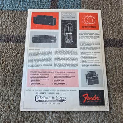 Vintage 1965-1966 Fender Fine Electric Instrument Full-Line Catalog! Rare, Original Case Candy, Paperwork! image 7