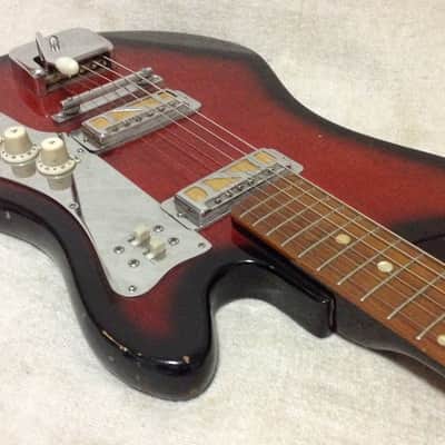 Teisco Sekova St. George Jaguar Style 1960's Redburst image 6