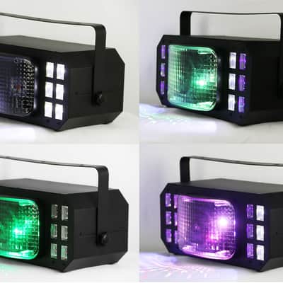 Gearlux 3-in-1 Strobe/UV Derby Light 10-Watt 2PCS RGBW CREE LEDs and 12PCS UV+White LED image 5