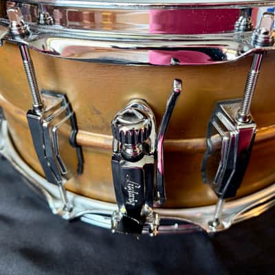 Ludwig LC663 Copper Phonic 6.5x14" 10-Lug Snare Drum 2016 - Present - Raw Copper image 3