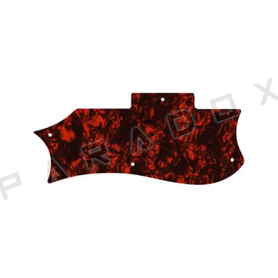 Custom Pickguard For 2024 - 2025 Made in Indonesia Guild Newark St. Collection Polara Deluxe - Orange Pearl/Black/White/Black .090"