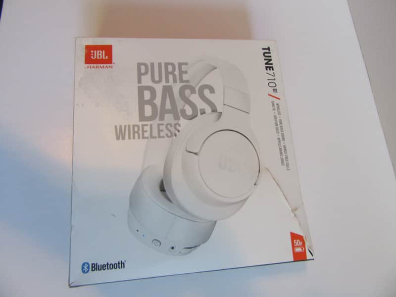 NEW JBL - Pure Bass Wireless Headphones - - White - Tune710BT 2020s image 1