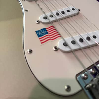 MINT John Mayer Fender Stratocaster Shoreline Gold w/ Racing Stripe image 9