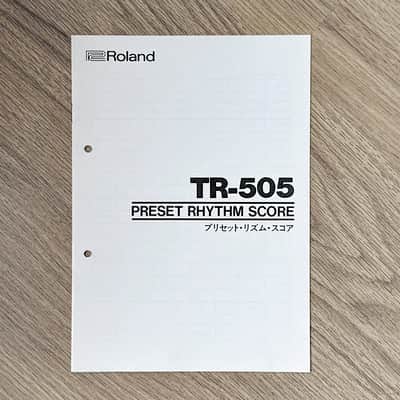 Roland TR-505 // Original Preset Rhythm Score Manual