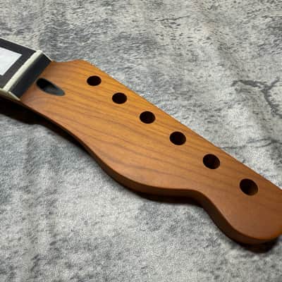 BMC Guitar Neck Tele® Telecaster® 22 Fret Roasted Maple MOP Block Inlays With Bound Rosewood Fingerboard Nitro Lacquer 9.5 Radius.   (TN104) image 2