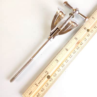 Ludwig/WFL Nickel Bass Drum Bow-Tie 6"Tension T-Rod+Claw Vintage 50s Club-Date image 2