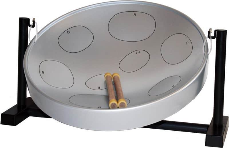 Panyard JJ Jumbie Jam Steel Ready to Play Kit-Silver G-Major with Table Top Stand-Made in USA (W1084) image 1