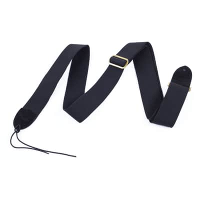 Fender Cotton Strap Black with oval Fender Logo - Strap for Guitars image 1