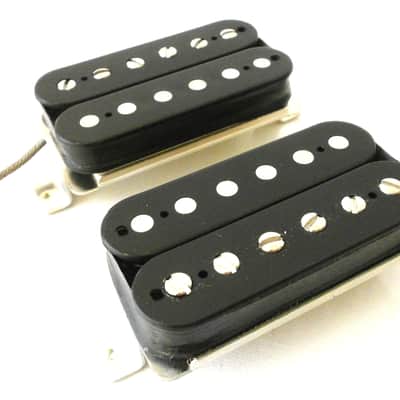 Q Pickups 1957 PAF Humbucker SET Alnico II Classic VINTAGE CORRECT Clone Black 57 Fits Gibson image 7