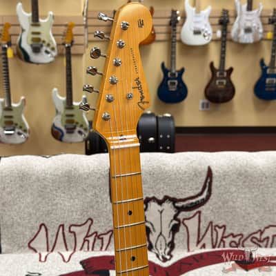 2023 Fender Custom Shop Vintage Custom 1955 Hardtail Stratocaster Time Capsule Package Aged White Blonde 7.30 lbs image 7
