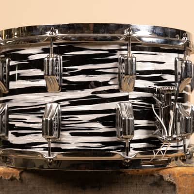 Vintage Newsound 8x14 White Tiger Pearl Snare Drum image 8