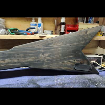 HandMade Lap Steel Guitar - Black / Brown Stain - Red Bevels - Satin Relic Finish - USA Made image 19