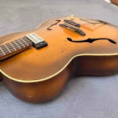 Hoyer restored archtop 1950s - trussrod, refret, pickup etc with video image 14