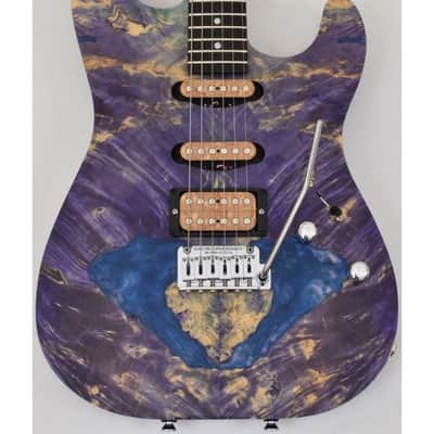 Schecter CET Custom USA Masterwork Guitar with Buckeye Burl Stabilized Top image 3