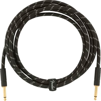 Fender Deluxe Series Instrument Cable, Straight/Straight, Black Tweed - 10 Foot image 1