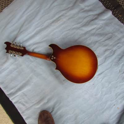 Harmony H425 Batwing Mandolin W/Original Chipboard Case 1972? Vintage Harmony H 425 Mandolin Made In The USA image 3