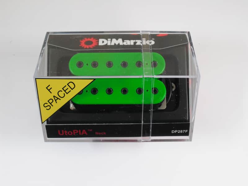 DiMarzio F-Spaced Utopia Neck Humbucker Green W/Black Poles DP 287 F image 1