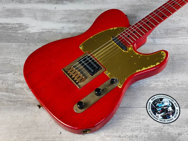 1990 Bill Lawrence Japan BKIM-60G Kaori Model Telecaster (Red/Gold) image 1