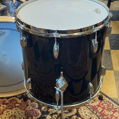 VINTAGE 1960's Gretsch Round Badge Rewrap in Black Nitron - 14x22, 9x13, 16x16 image 14