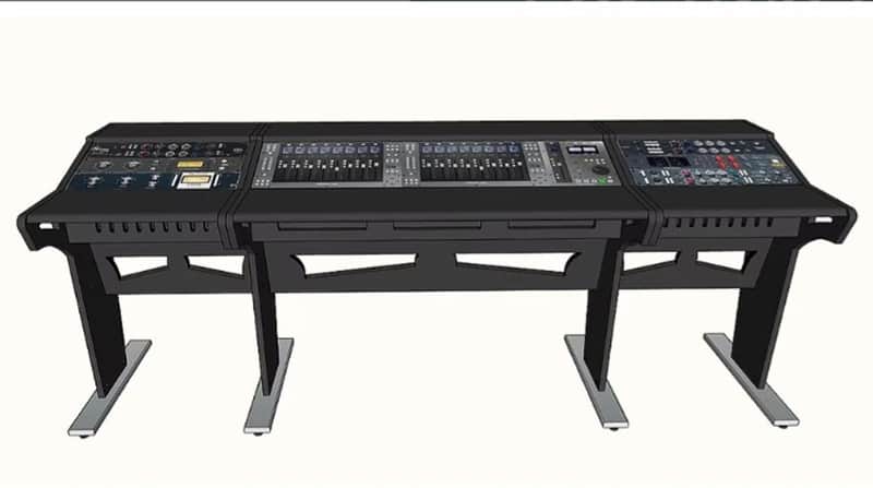 Bazel Studio Desk SSL Two UF8's, One UF1 Controllers with Two Rack Sides - Black image 1