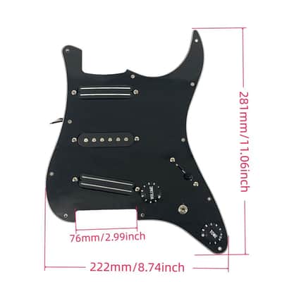 Stratocaster Style Loaded SSS Guitar Pickguard and Pickup, Pearl Black image 7