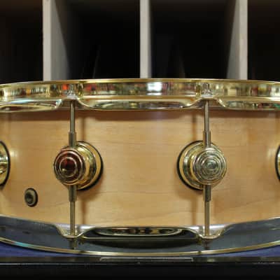 1998 DW Craviotto 5x14 Solid Shell Snare Drum in Satin Maple Finish image 3