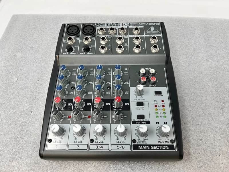 Behringer XENYX 802 Premium 8 Channel Audio Mixer 2 Bus Mixer + Power Supply image 1