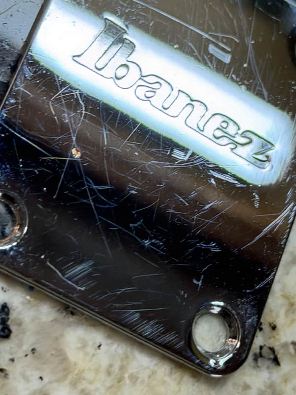Ibanez Neck Plate - Chrome image 1
