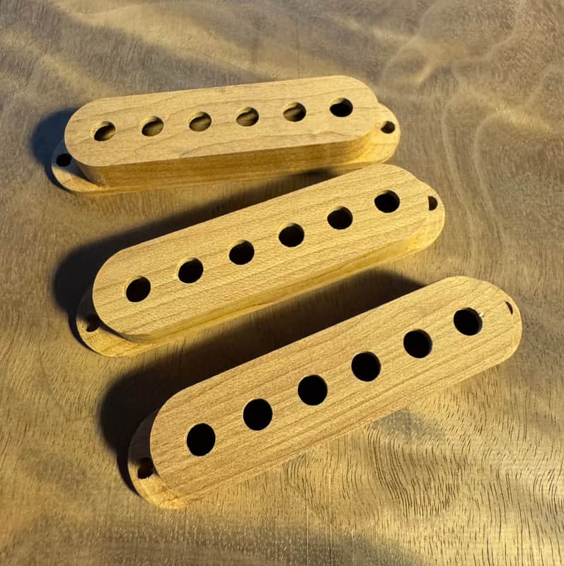 Guilford Roasted Maple Single Coil Pickup Cover Set - fits Fender USA 53mm poles image 1