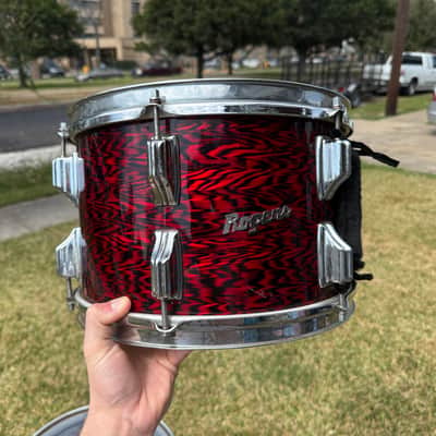 1960s Rogers Holiday Cleveland 12-12-16-20 Red Onyx Drum Set image 9
