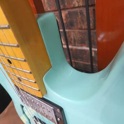 Xaviere XV650 Semi Hollow Thinline Tele Style Electric Guitar - Surf Green image 7